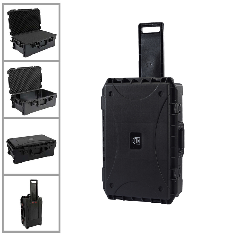 Rugged Hardshell Plastic Cabin-size Personal Transportation Trolley Case