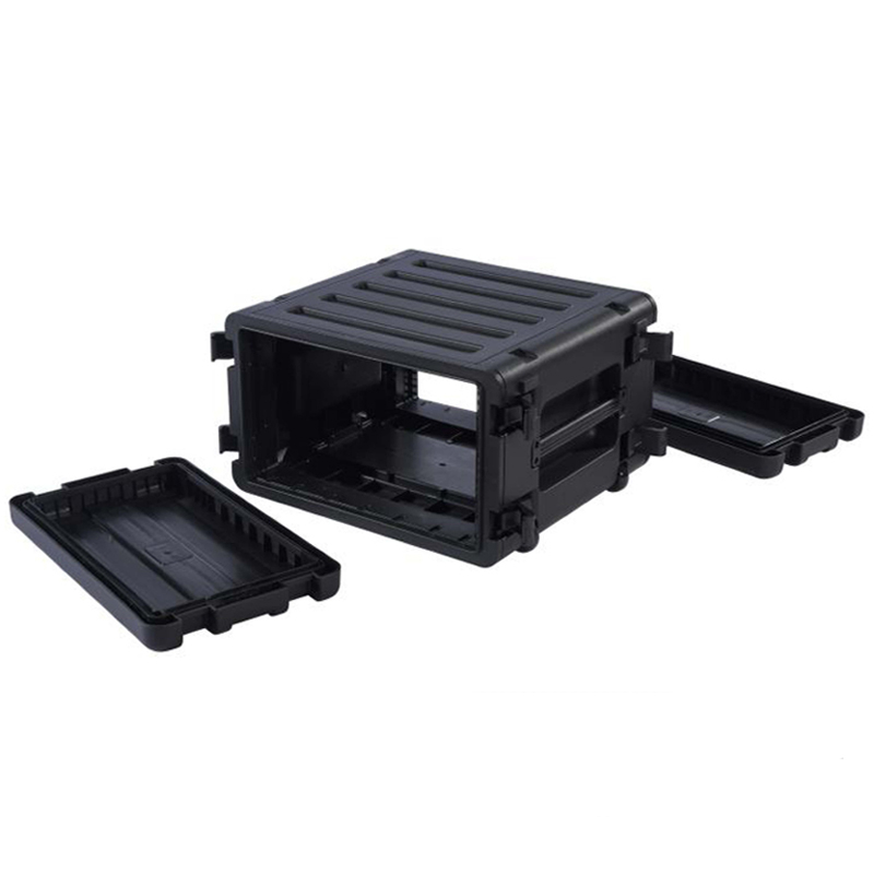 6u Wheeled Rolling Dustproof Industrial Flight Rack Case