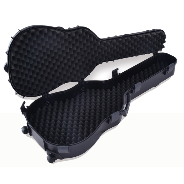 Wheeled Hard Guitar Case, Customizable Flight Molded Musical Case