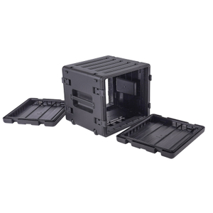 Shockproof Rugged 10U Wheeled Rack Case