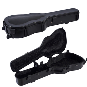 Wheeled Flight Travel Protective Hard Plastic Guitar Case