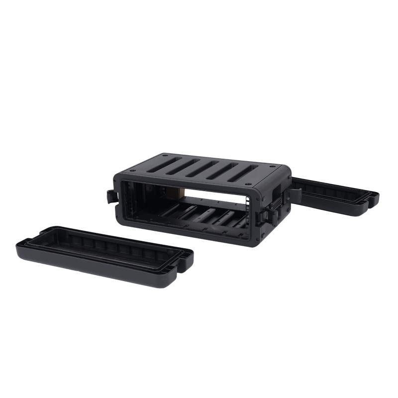 3U Plastic Flight Case Shallow Depth 12inch Rugged Rack